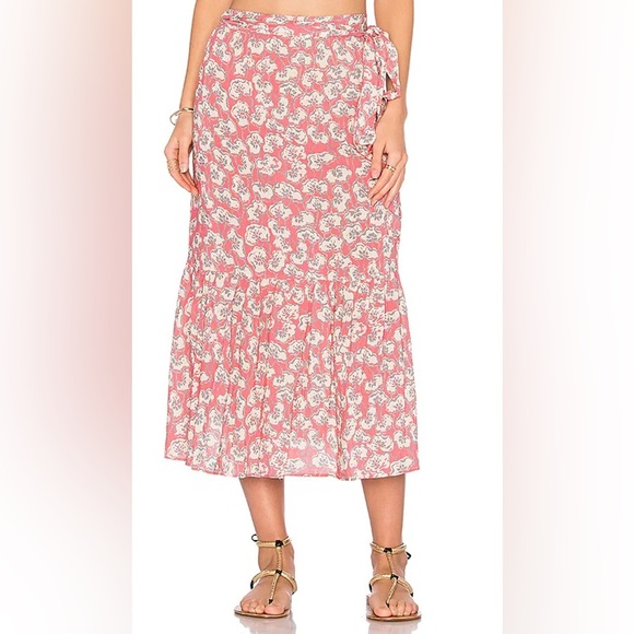 Eberjey Flor Roza Wrap Skirt in Hibiscus Floral Print Size Medium / Large - Picture 1 of 10